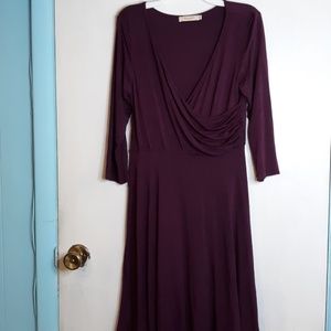 Cute purple v neck dress